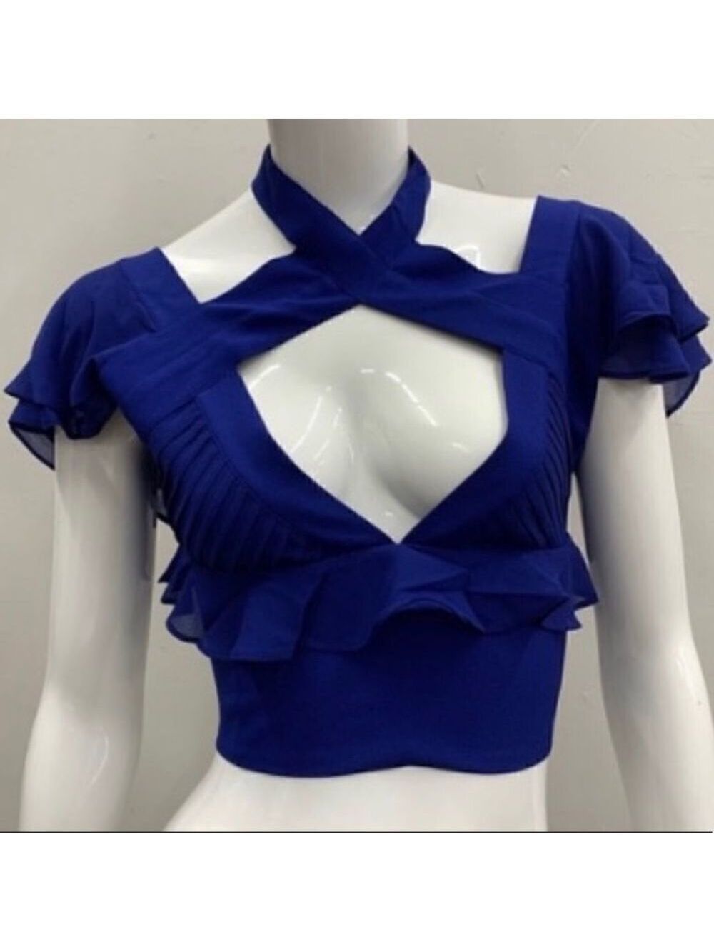 Nasty gal ruffle cropped top